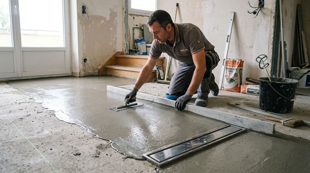 peut on faire une pente avec ragréage