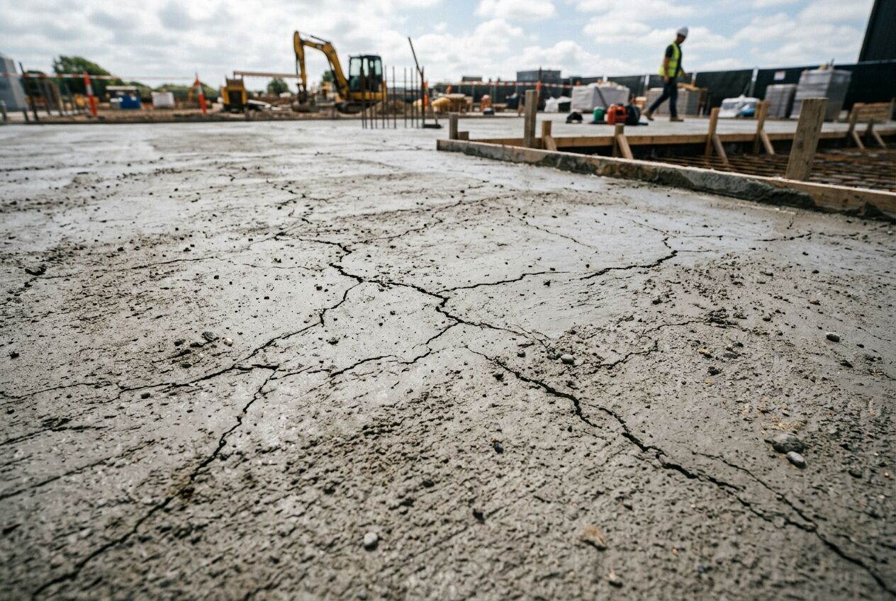 fissure dalle béton neuve