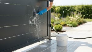 Comment nettoyer un portail en alu gris anthracite