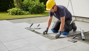 pose carrelage extérieur sur chape